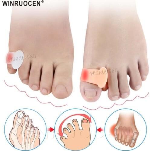 2Pcs Silicone Gel Separator Correction Feet Pain Care Hallux Valgus Foot Massager Small Foot Care Tool Big Toe/little toe