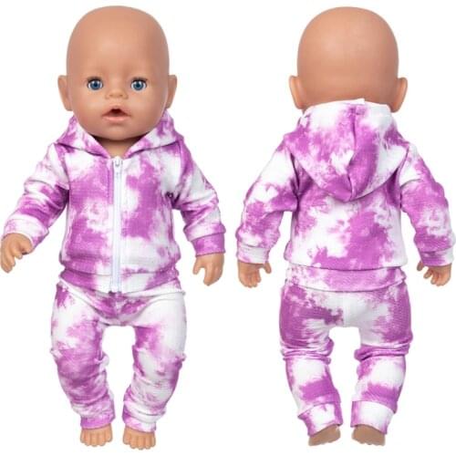 2021 Purple Suit Doll Clothes Fit 17 inch 43cm Doll Clothes Born Baby Suit For Baby Birthday Festival Gift