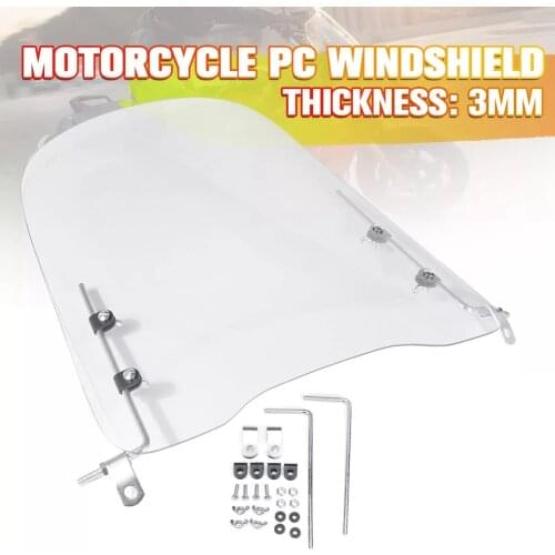 3mm Thick Motorcycle Wind Cold Deflector Clear Transparent PC Plate Scooter Windshield Windscreen Wind Deflector