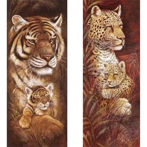 5D DIY diamond painting Full square/round Embroidery Lion leopard mother love Pattern 3D Cross stitch kits mosaic wall stickers