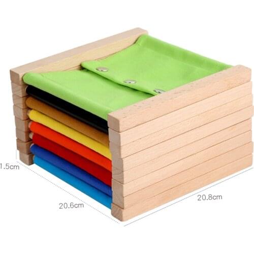 8 PCS Wood Busy Board Zip Buckle Dressing Skills Early Educational Toys