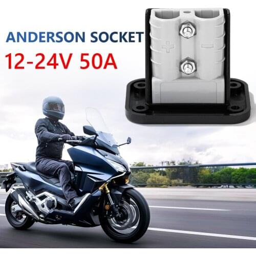 Anderson Socket Connector 50 Amp Flush Panel Mount for Caravan Camper 12V-24V Electric Car battery Plug Socket Connectors kits