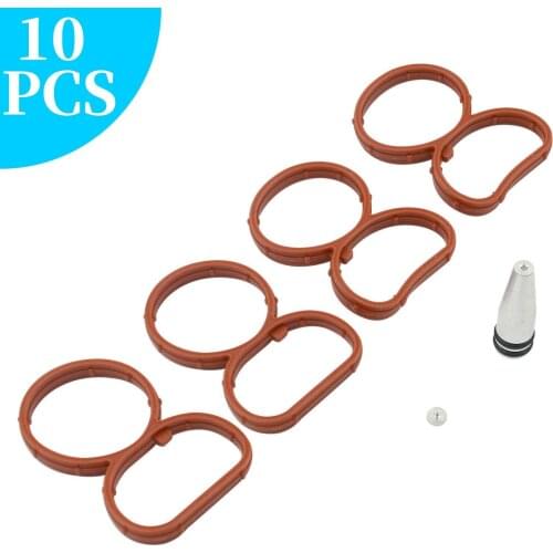 AP03 Set of 10 Swirl Flap Plug w/Intake Manifold Gaskets For BMW N47 11618507239