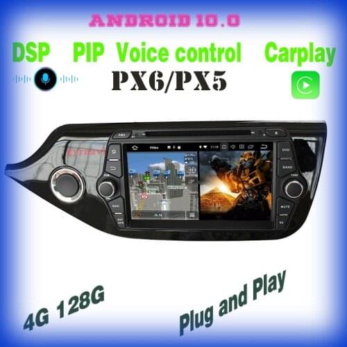 PX6 Android 10.0 voice control Car GPS dvd Multimedia Player for Kia ceed 2014 2015 2016 2017 with carplay wifi usb 4+128GB
