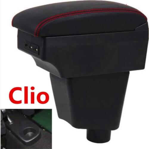 For Clio 4 Armrest box central Store content box with USB interface