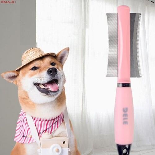 Pet Double-sided Hair Removal Comb Long-haired Dog And Cat Grooming Tool