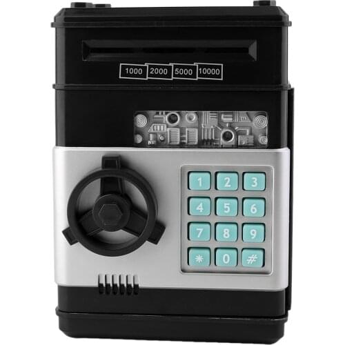 Eworld Hot New Piggy Bank Mini ATM Money Box Safety Electronic Password Chewing Coin Cash Deposit Machine Gift for Children Kids