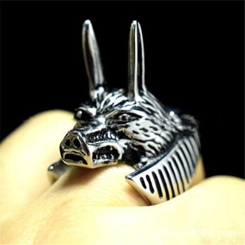 Bully Man Self-Defense Wolf Head Ring Fashion Girl Self-Defense Ring Weapon Ring Fashion Retro Punk Wind Ornaments