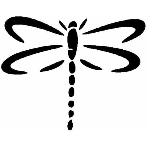 Personality Lifelike Cute Dragonfly Car Sticker Butterfly Worm Natural Cute Car Decal Pvc Sticker for Various Models Black/white