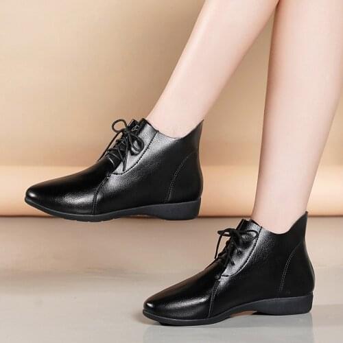 Short boots womens spring autumn and winter new plush boots flat-soled single boots Martin boots womens high-heeled