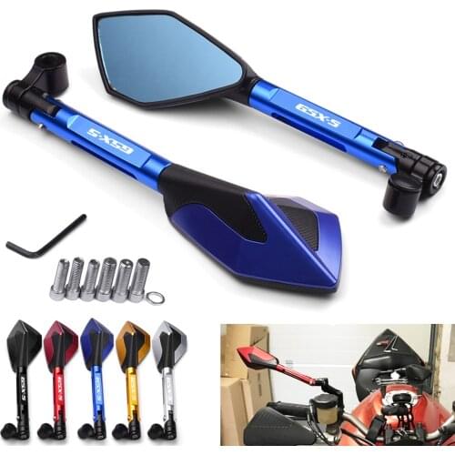 Motorcycle Bluish Reverse Side Mirrors Motorbike Rear view Mirrors For Suzuki GSX S750 GSX S 750 GSXS750 GSXS 750 1000 2011-2019