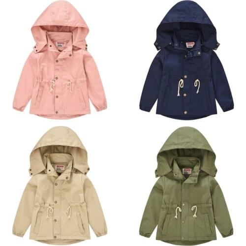 VOGUEON New Children Autumn Outdoor Jackets for Boys Hooded Kids Girls Outerwear Windbreaker Casual Baby Boy Girl Coats Clothing