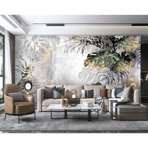 Beibehang Customized modern new bedroom living room tropical rainforest waterproof silky background papel de parede wallpaper