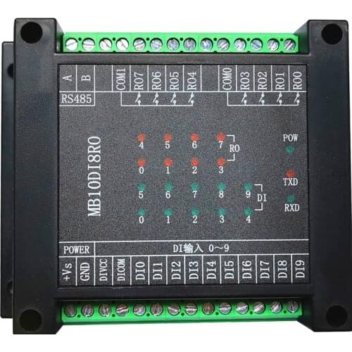 Switch input and output input output 8 way relay output module MODBUS-RTU RS485 communication
