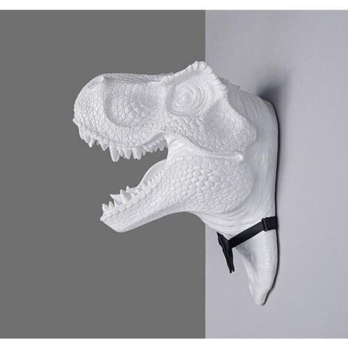 SALES GENTLEMAN DINOSAUR WALL HANGING SCULPTURE ANIMAL ARTS STATUE RESIN CRAFTS HOME ORNAMENTS ART L3174