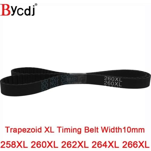 XL Timing Belt 258XL/260XL/262XL/264XL/266XL Rubber Timing Pulley Belt 10mmWidth Closed LoopToothed Transmisson Belt pitch5.08mm