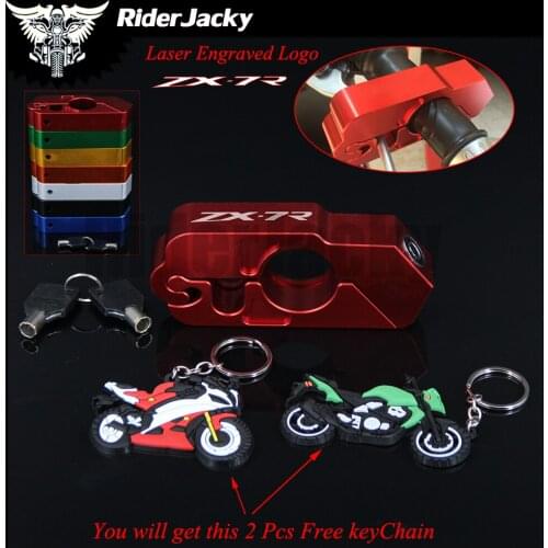 RiderJacky Brake Clutch Security Safety Theft Protection Motorcycle Handlebar Lock For kawasaki ZX7R/ZX7RR 1989-2003 2001 2002