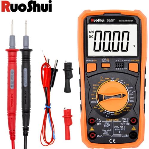 RuoShui 9805A+True RMS Tester digital multimeter professional AC/DC Voltmeter Ammeter 1000V20A Capacitance Frequency Resistance