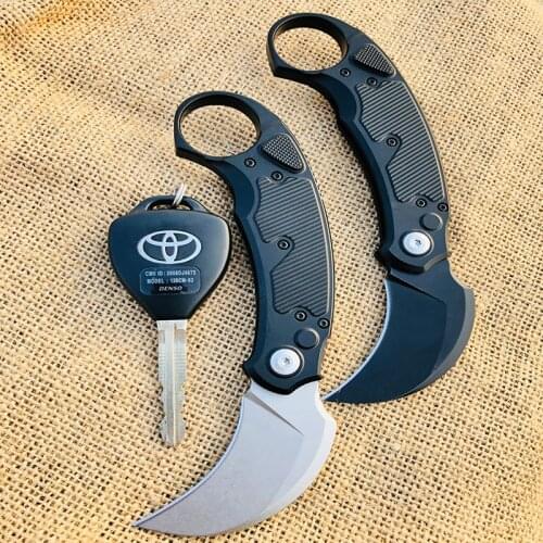 Micro Tech Outdoor Eagle Claw Knife Aero Aluminum Handle D2 Blade Hunting, Camping, Surviving, Self-Defense, Kitchen Fruit Knife