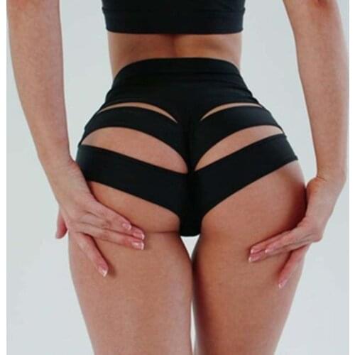 Women Fashion Pure Color Pole Short Brief Knicker Cut Out Shorts Dance Wear Summer Sexy Female Beach Swimwear Sport Mujer шорты