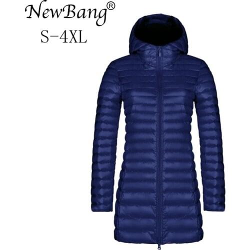 NewBang Brand Womens Down Jackets Female Long Winter Warm Coat Ultra Light Down Jacket Women Lightweight Warm Womens Overcoats