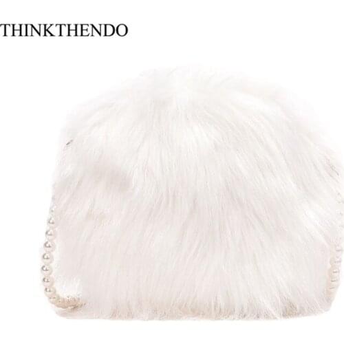 Womens Faux Fur Crossbody Wallet Purse Tote Satchel Shoulder Bag