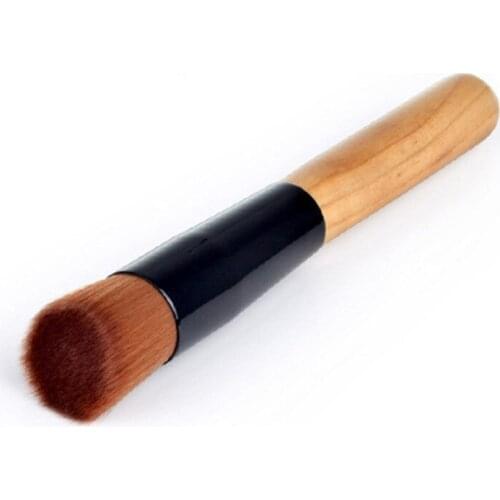 1PCS Professional Makeup Brushes Wooden Handle Powder Concealer Liquid Foundation Make up Tools Beauty Cosmetics Brusher