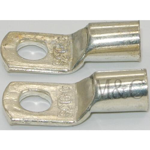 10pcs/Lot SC50-12 50mm2 12mm 1AWG Bolt Hole Tinned Copper Cable lugs Battery Terminals Brand New