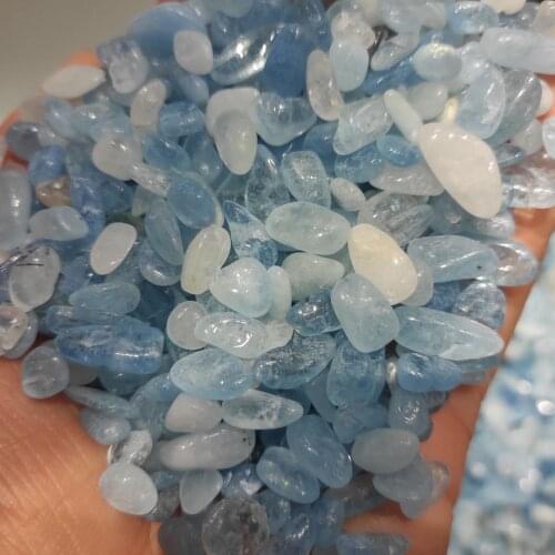 100g Natural Blue Aquamarine Raw Crushed Stone Healing Specimen Mineral Crystal Jewelry Home Decoration Aquarium