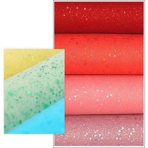 15cm*10yards Shiny Spot Mesh Fabric For Tutu Skrits Wedding Sashes Decoration Dress Diy Photo Props Stage