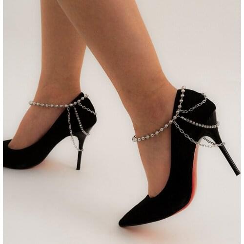 2021 New Multi Layered Rhinestone Crystal Tassel Bracelets Anklets Gold Color Beaded Anklets on Foot Barefoot Sandals Jewelry