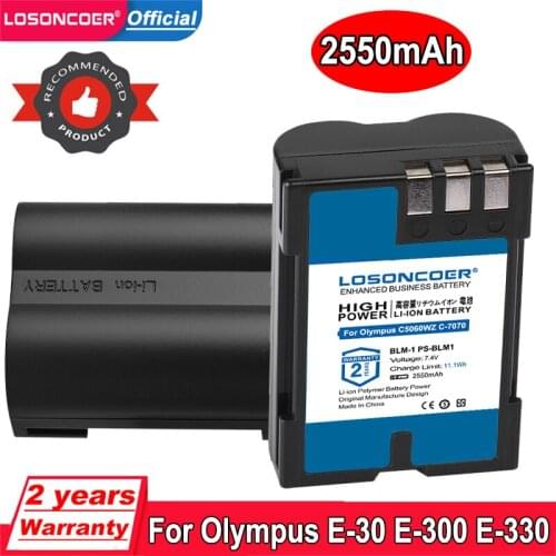 2550mAh PS-BLM1 BLM-1 BLM1 Battery For Olympus C-5060 C-7070 C-8080 E-30 E-300 E-330 E-500 E-510 E-520 E3 HLD-2 HLD-4