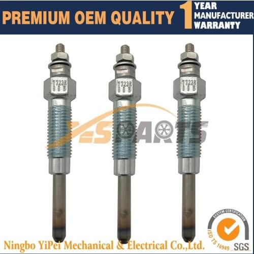 3PCS Glow Plug For Mitsubishi L3E 11V