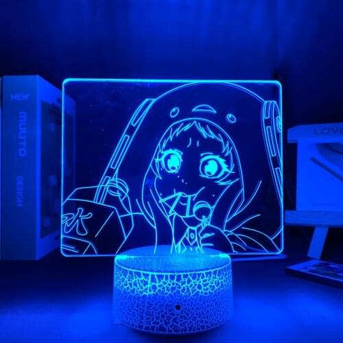 Anime Kakegurui Compulsive Gambler Runa Yomozuki 3d Lamp for Bedroom Decorative Night Light Kids Room Manga Kakegurui Led Light