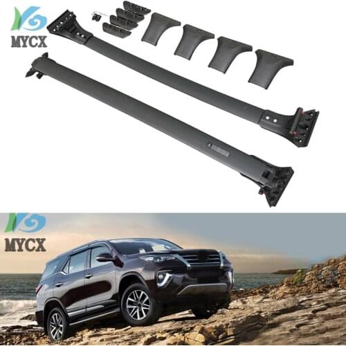 Horizontal roof rack/roof bar rail cross bar for Toyota Fortuner 2016-2020 thicken aluminum alloy, ISO9001 quality,hot in China