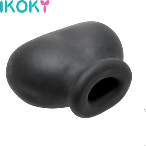 IKOKY Scrotal Sleeve Protector Delay Ejaculation Scrotum Stretcher Adult Sex Toys For Men Male Chastity Device Scrotum Bondage