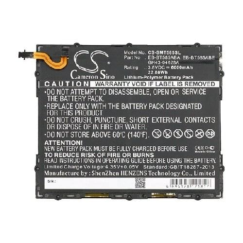 CameronSino for SAMSUNG Galaxy Tab A 10.1 2016 Galaxy Tab E 10.1 SM-P580 SM-P585M SM-P585N SM-P585N0 SM-P585Y SM-T585 battery
