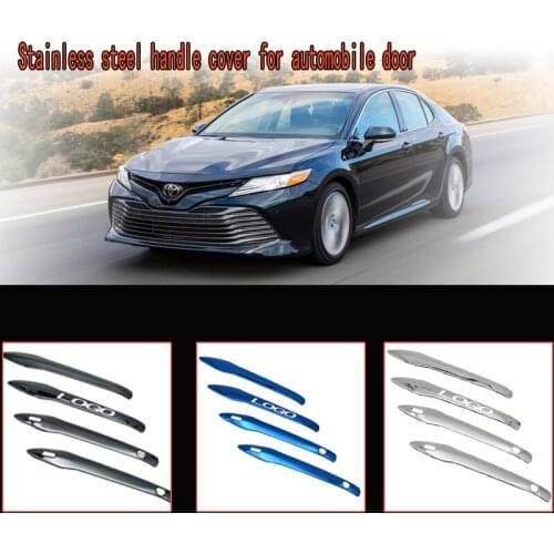 Karcng 4 pcs Stainless steel decorative cover for car door handle for for Toyota Camry 2017 2018 2019
