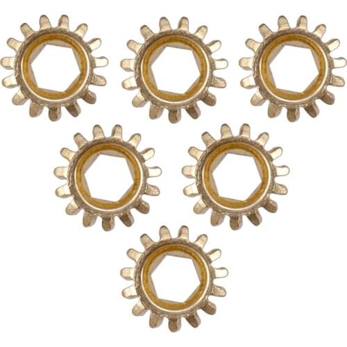 Pack/6pcs Gear Ratio 1:15 Iron Guitar Tuning Peg String Axle Hex Hole Gears