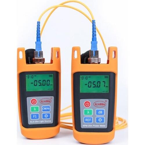 Komshine Optical Fiber Test Machine OPM KPM-25 + Anti fall OLS KLS-25-S Mini Size Split Design