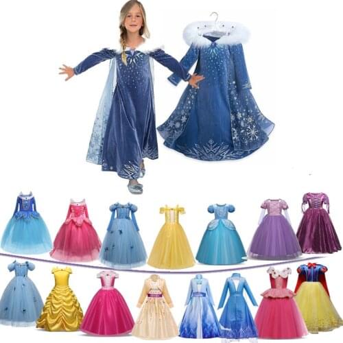 Girls Role-play Princess Costume For Kids Girls Dress Up Children Christmas Party Cosplay Girls Costume For 4 6 8 10 Yrs