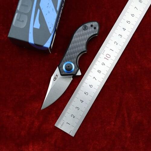LEMIFSHE New 0022 Ball Bearing Flipper Steel Carbon Fiber Mark 20CV Camping Hunt Kitchen Survival Outdoor EDC Tool Folding Knife