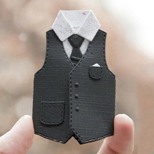 Metal Cutting Dies Cut Die Mold New Mens Waistcoat Tie Scrapbook Paper Craft Knife Mould Blade Punch Stencils Dies