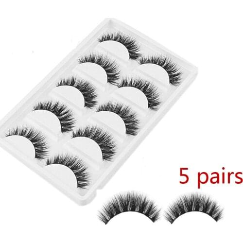 5 Pairs Mink Natural Thick False Fake Eyelashes Eye Lashes Makeup Extension