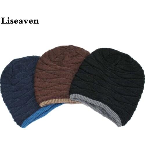 New 2016 Knitted Men Winter Hat Autumn Beanie Men Warm skullies Casual Cap Double sides Available