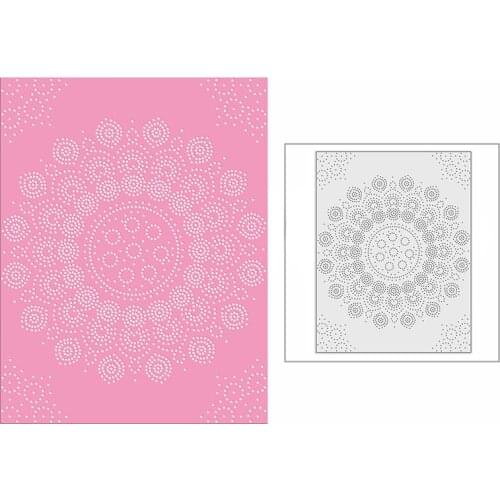 New 2021 Spotty Floral Circle Panel Metal Cutting Dies for DIY Scrapbooking and Card Making Decorative Embossing Craft No Stamps