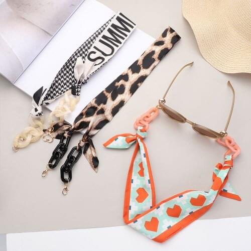 New Style Silk Ribbon Sunglasses Chain Multi-Function Non-slip Eyeglass Lanyard Neck Strap Neckband Holder Eye Wear Accessories