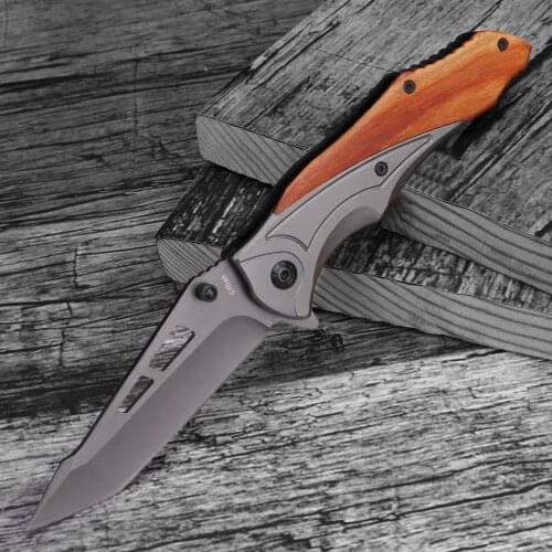 Outdoor tactical pocket knife wilderness survival self-defense folding knives high hardness steel camping hunting short knife