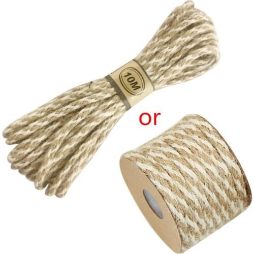 10m Natural Jute Twine Rope String Cord DIY Craft Burlap Wedding Party Home Festival Scrapbooking