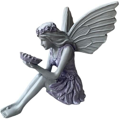 Flower Fairy Shaped Resin Statue Garden Decor Decorative Artware Home Accessories for Sitting Room Desktop Decor Sculptures